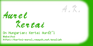 aurel kertai business card